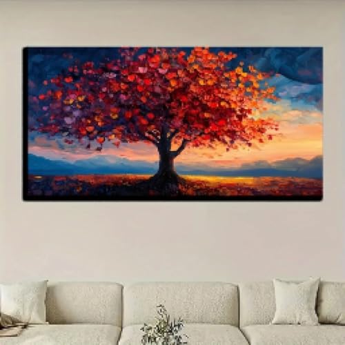 Images abstraites pour salon et tableau arbre de vie decoration 65x130 - 2