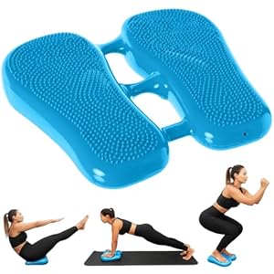 WEDEQU Air Stepper, opblaasbare yoga-voetbalans, draagbaar fitnessapparaat voor thuis, trainingsapparaten voor fitnessoefeningen, stap gewichtsverlies, balansbord en krachttraining, incl. pomp