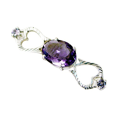 Pendentif en améthyste véritable et argent pour vos tenues du quotidien