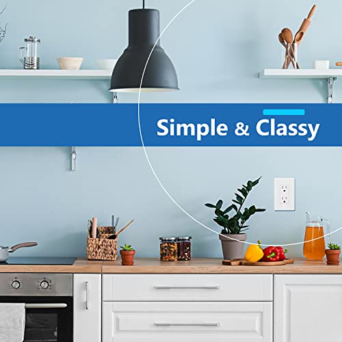 Image of LIDER Decorator Switch Cover, Screwless Wall Plate, Mid-Size 1-Gang 4.88 inch x 3.11 inch, LSWP-31M-W10P, UL Listed, Thermoplastic, Matte White, 10-Pack