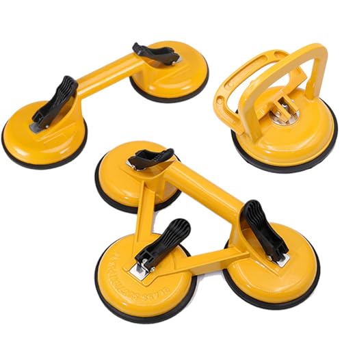 Dreifache Glas-Saugnäpfe, robuste Aluminium-Vakuumplatte, Griff, Glashalter-Haken zum Anheben von großem Glas, Fliesensaugnapf-Heber, Dreifach-Saugnäpfe zum Bewegen von Glas, Fenster, Granit