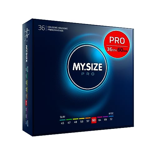 MY.SIZE PRO ELITE Kondome, Größe 5, 60 mm, XL, 36 Stück – Extra reines Vytex-Latex, leicht zu öffnen