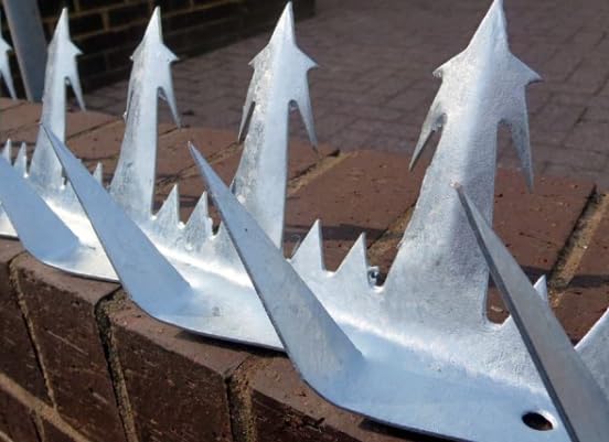 Razor Point Anti Climb Spikes in 0.4m or 0.6m lengths (Galavised Finish) (0.4m Long)
