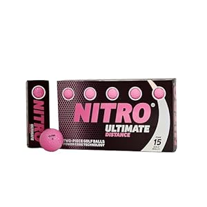 Nitro Ultimate Distance Golf Ball (15-Pack), Pink