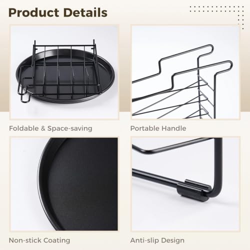 Cuisson à pizza parfaite via cet ensemble de 3 pièces doté d'un support pliable unique - 6