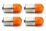 roller blinker funktioniert nicht Marke Narva 4x Blinker Leuchtmittel Lampe Orange 12V 10W BAU15s (RY10W) mit E-Zeichen für Motorrad Roller Quad