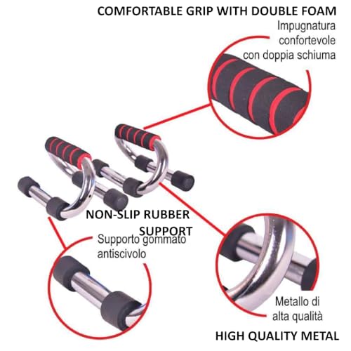 FFitness Push Up Stands, Unisex Adulto, Naranja, Talla única - Imagen 3