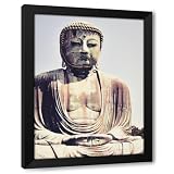 ArtDirect Buddha Good Morning Custom Framed Art Print Giclee Print or Canvas Options with Various Sizes and Customization by Urban Epiphany