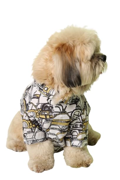 15 BUTTONS New York Taxi Dog Shirt | Super Soft Comfortable Pet Clothes, Dog Tshirts, Dog Fashion (Recommended Breed - Healthy Golden Retriever, Labrador, German Shephard, Huskey)(3XL) (B0D4HRGRP8) Amazon Price History, Amazon Price Tracker