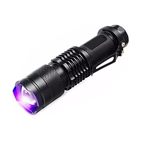 wollcocer Black Light UV Flashlight LED 7w 300lm SK68 Zoomable Ultraviolet Blue Light Torch for Scorpions Dog Cat Pet Urine Detector Fluorescent Minerals Cover