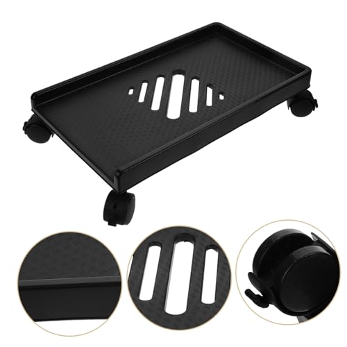 Soporte móvil para torre de CPU NUOBESTY con ruedas, soporte para computadora de escritorio, diseño elegante para uso en oficina y hogar miniatura 4