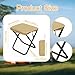 Lljsszr Camping Stool Adults Folding 130 kg Load Bearing Fishing Stool x Shaped Frame for Backpacking BBQ Traveling Backyard Queuing, Khaki