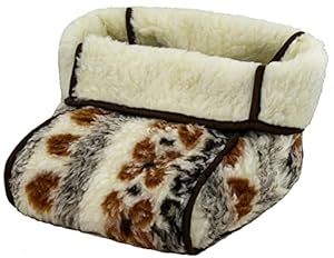 Brandsseller Fußsack Fußwärmer Lammfelloptik Gemustert