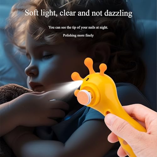 Baby Nails Grinder Gentle Filing Systems Low Vibrations Operate 2 Speed Levels Lightweight Infant Safety Grooming Device Baby Electric Nails Trimmer Safe Gentle Newborns Toddler – Image 5