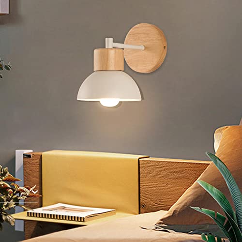 Qianly Luminária de Parede Rústica para Iluminação Externa em Casa de Campo, Branco Sem Pássaro