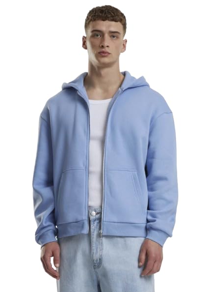 Image of Besick Premium Cotton Solid Relaxed Fit Zipper Hoodie for Men