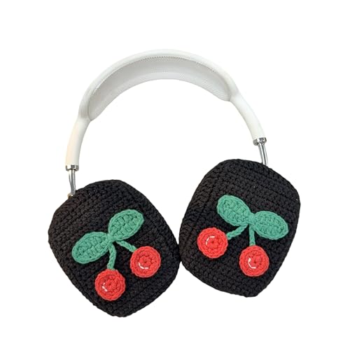 Funda para auriculares hecha a mano con diseño de cereza negra, compatible con Sony xm4, funda protectora para amantes de la música