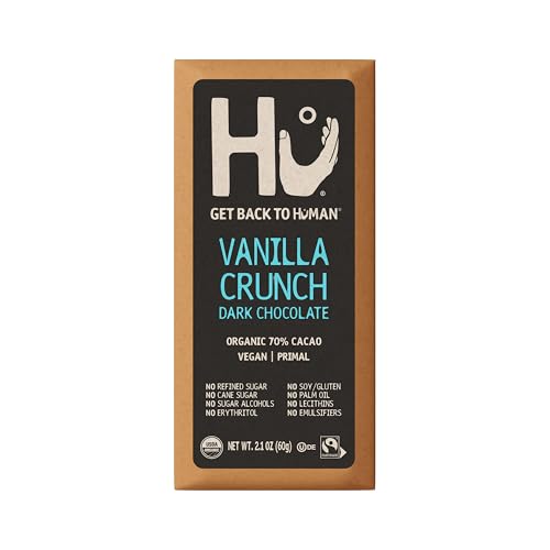 Hu Vanilla Crunch Dark Chocolate Bar, 2.1 Ounce Bar, 1 Count