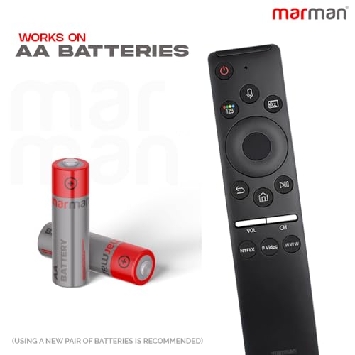 Image of marman Compatible Samsung Smart TV Remote Original BN59-01312F Model Bluetooth Voice Enabled with Hot Keys - Suitable for HD 4K LED OLED QLED Android Samsung TVs - Pairing Required