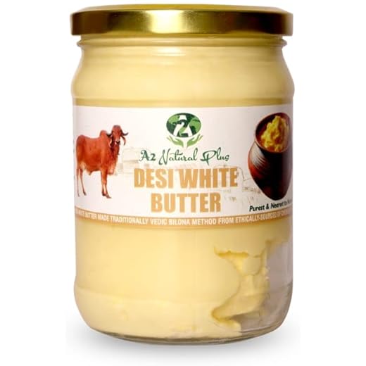A2 - natural Plus Desi Gir Cow Bilona Butter | Made By Traditional Vedic Bilona Method | Made In Earthen Pot & Hand Churned | Free Grazing Grass Gir Cow Ghee | Immunity Booster | Glass Jar- 500 ml