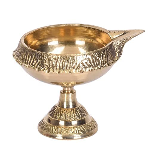 KUVI Pure Brass Kuber Deep Stand | Diyas for Pooja | Hand Engraved Diya for Puja | Deepak for Home, Temple (50 Gm,Pack 2) (B09NNNYCXD) Amazon Price History, Amazon Price Tracker