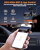 Dash Cam for Cars Front and Rear 1080P Full HD 5GHz WiFi Car Camera Cams In Car Camera Three Lens Dashcam for Cars Front+Cabin+Rear Night Vision, 170°Wide Angle, Loop Recording - Image 4