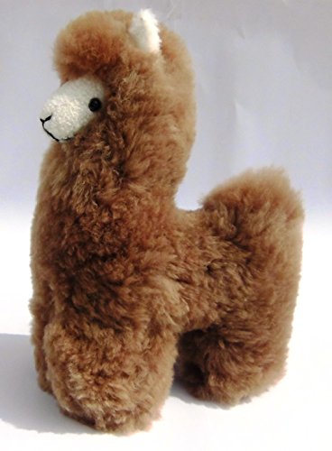 Alpacaandmore Lama Figur Kuscheltier Alpakapelz 30 cm Handgemacht in Peru – Bild 4