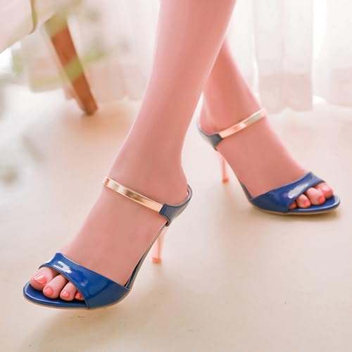 Gicoiz Mule Slippers Women Stiletto High Heels Slides Sandals4