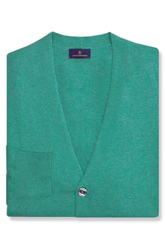 Brooks Brothers Mens Cotton Five Button Long Sleeve Cardigan Sweater,
