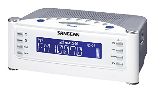 Sangean All In One Weather Atomic Am/Fm Dual Alarm Clock Radio With Large Easy To Read Backlit Lcd Display #TOP1