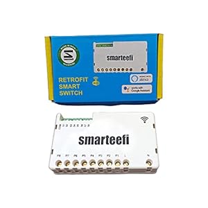 Smarteefi WiFi 8 Node Smart Switch, Retrofit Smart Switch for Home Automation, Works with existing switches, No hub required, Compatible with Alexa and Google Home (8 Node)