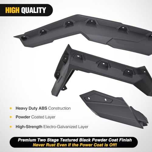 Image of Nilight Front & Rear Extended Fender Flares Compatible with Can-Am Maverick X3 & Max DS RS RC MR Turbo RR 2017-2025 Fenders Mud Guards OEM #715002973