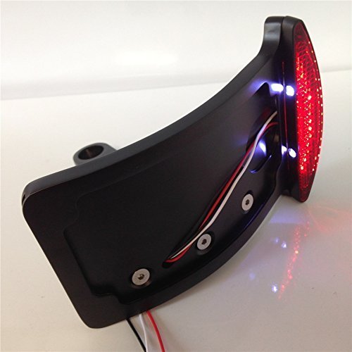 SMT-Black Curve License Plate Led Tail Brake Light Compatible With Side Mounted Verticle [B00RUEUJL4]