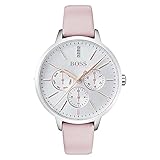 BOSS Multi Zifferblatt Quarz Uhr für Damen mit Pinkes Lederarmband - 1502419