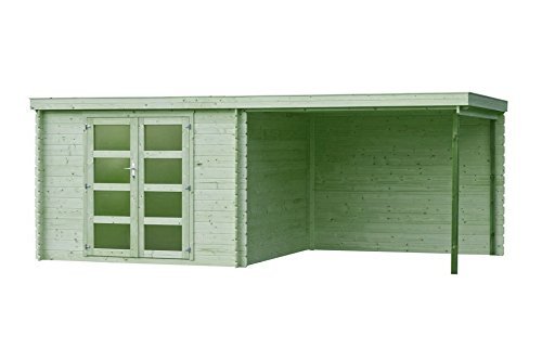 Gartenhaus/Blockhütte Fonteyn Vera Flachdach 560x300 cm Hochdruck Imprägniert