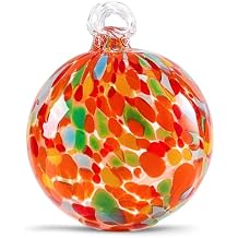EUSTUMA Hand Blown Glass Witch Ball,Glass Ball Ornament Hanging Garden Gazing Ball Indoor Outdoor Home Decor. 3