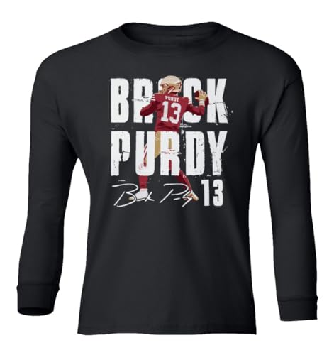 San Francisco Quarterback Football Player Purdy Youth Long Sleeve T-Shirt