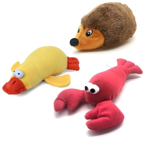 JKW Set de 3 Juguetes de Peluche para Perros