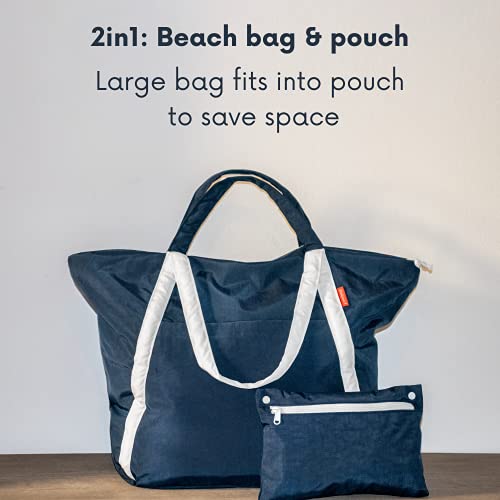 Bodysurf Extra Large Beach Bag, Waterproof Packable Beach Bag, Big Beach Bags Waterproof Sandproof, Lightweight Beach Bags, Beach Tote (Marine Blue, Xl) #TOP6