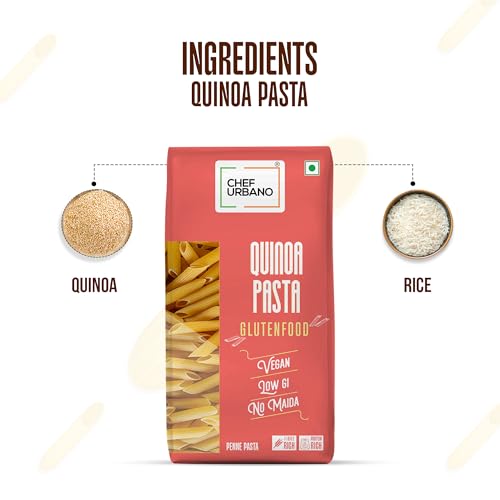 Image of Chef Urbano Quinoa Pasta Penne | 300 Gms | No Maida | No Wheat | No Transfat | Healthy Pasta | High Fibre | High Protein
