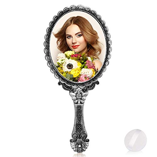 image for Yusong Vintage Handheld Mirror, Small Hand Held Decorative Mirrors for