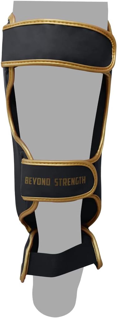 MRX BOXING & FITNESS Shin Guards Pads for Boxing MMA Muay Thai Kickboxing Training Workout Extra Padding with Deluxe Embossed Design Protective Gear Men Women Shin Protector