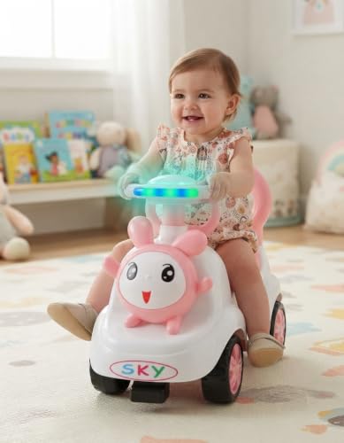 Image of JoyRide Little First Car Ride-On Vehicle Baby /Kids Ride on Toys - Push Car for Children Suitable for Boys & Girls 1-3 Years (Pink)