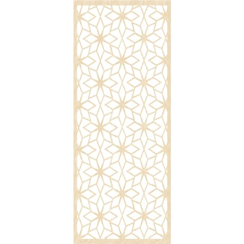 Image of 29 3 /8 inchW x 74 3 /8 inchH x 3 /8 inchT Lake Decorative Fretwork Wood Wall Panels, Birch