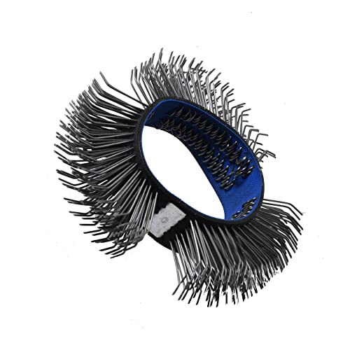 Image of Pneumatic Surface Removal Tool Accessories Wire Wheels Bent Tip Wire Thickness 0.7mm 4 inch 102 mm Diameter 3 /4 inch 19 mm Remove Rust Paint Wire Brush Surface Removal Metal Finishing Tool Parts