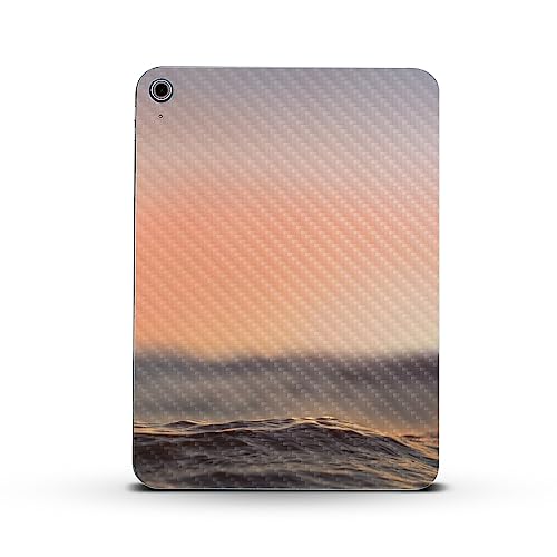 Image of MightySkins Carbon Fiber Skin Compatible with Apple iPad 10.9 inch 10th Gen (2022) Full Wrap Kit - Sunset Sea | Protective, Durable Textured Carbon Fiber Finish | Easy to Apply | Made in The USA