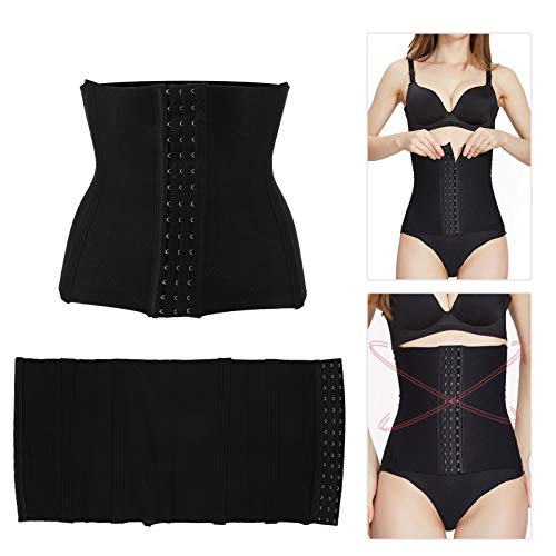 Corset d'entraînement à la taille avec boucle à 15 poitrine améliorée Corset pour femmes, pour resserrer l'abdomen et la taille, pour la correction de l'abdomen(M) Cover