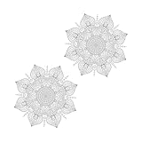 Toyvian エスニックマンダラ壁用ステッカー Pvc製 粘着剤不要 屋内ウォールステッカー 寝室 幼稚園壁装飾用- 無地パターン 2個セット