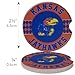 Fan Creations University of Kansas Set of 2 Car Coasters Removable Absorbent Ceramic Stone Coasters - Ideal Gift for Students, Alumni and Everyday Fan - Show Your Big 12 NCAA Team Spirit