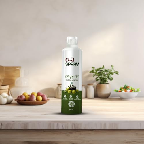 Image of ChefSPRAY Extra Virgin Olive Oil Spray - Pack of 2 | 100% Natural, No Gas, Healthy Cooking Oil Spray | Perfect for Salads, Grilling, Baking & Air Frying - 200 mL Each